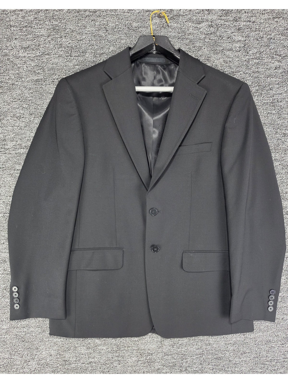 Calvin Klein Men's Blazer Wool Blend Black Slim Fit 2B Notch 40S 40"